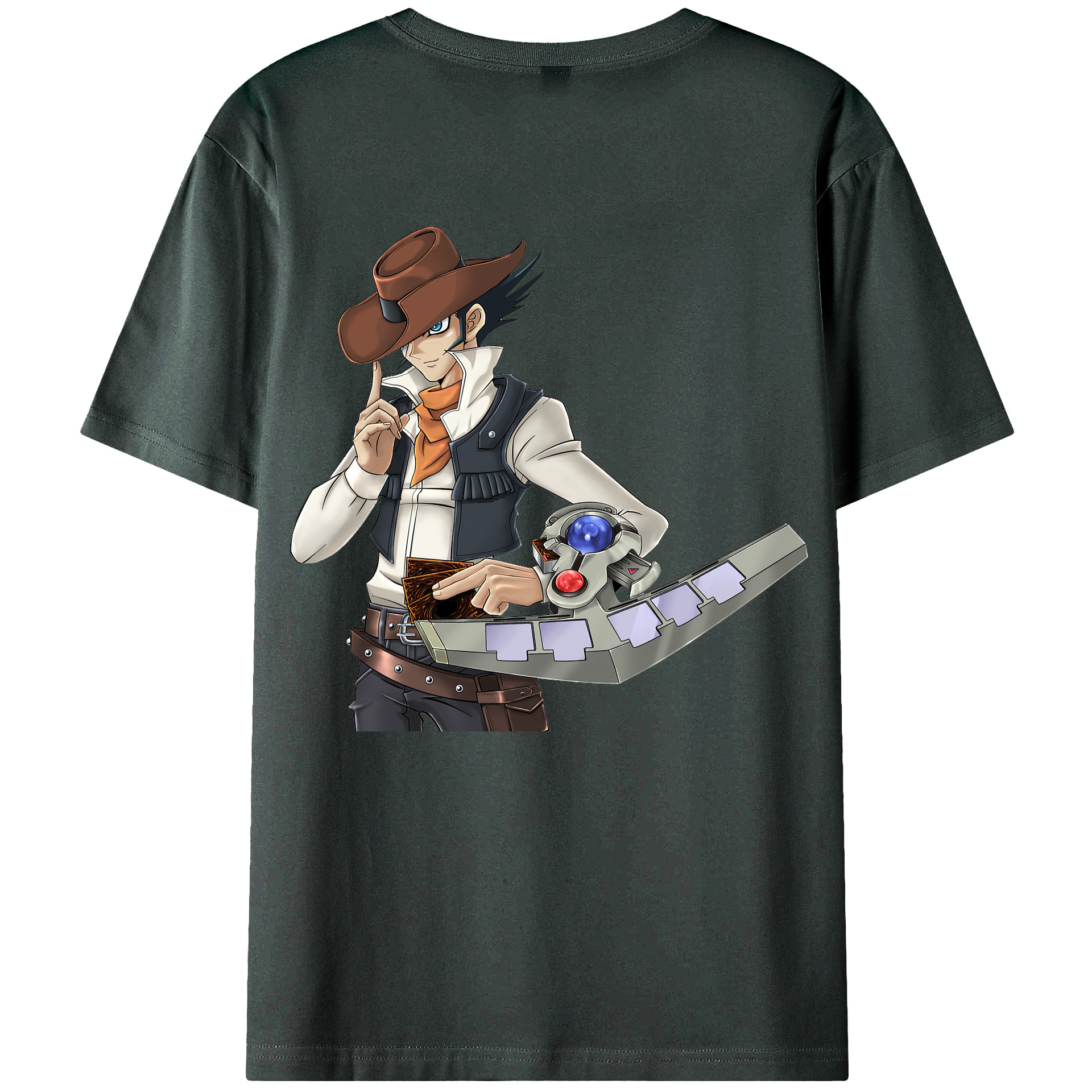 （画像用） 遊☆戯☆王 Yu-Gi-Oh! 綿100％ メンズ半袖Tシャツ（バックプリント） 通気性